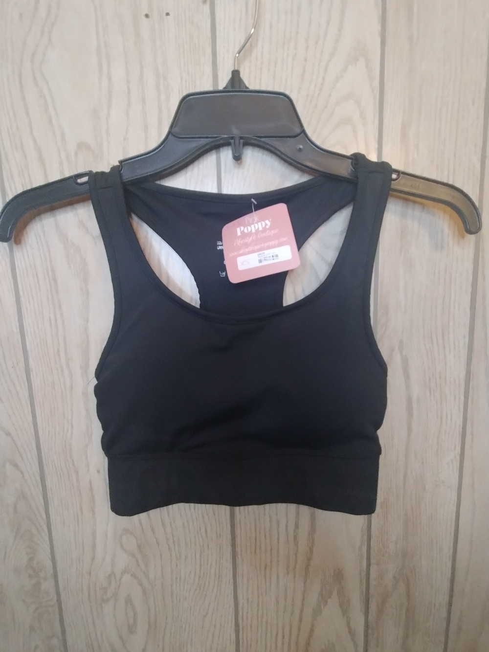 Zenana Outfitters Black Racerback Sports Bra